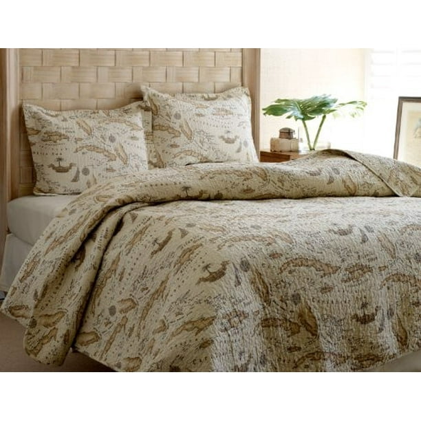 Tommy Bahama Map Quilt Set King
