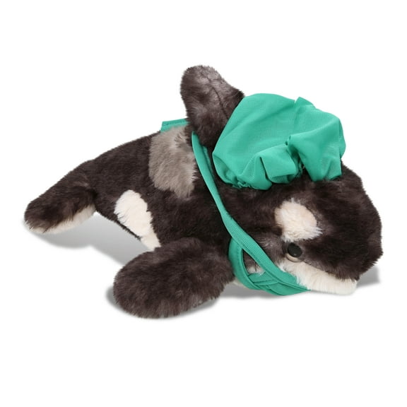 DolliBu Wild Killer Whale Small Doctor Plush Toy - Super Soft Whale Doctor Stuffed Animal Dress Up with Scrub Cap and Face Mask Outfit - Fluffy Doctor Toy Plush Gift - 11.5 Inches