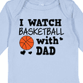 thumbnail image 4 of Inktastic I Watch Basketball with Dad Boys Long Sleeve Baby Bodysuit, 4 of 5