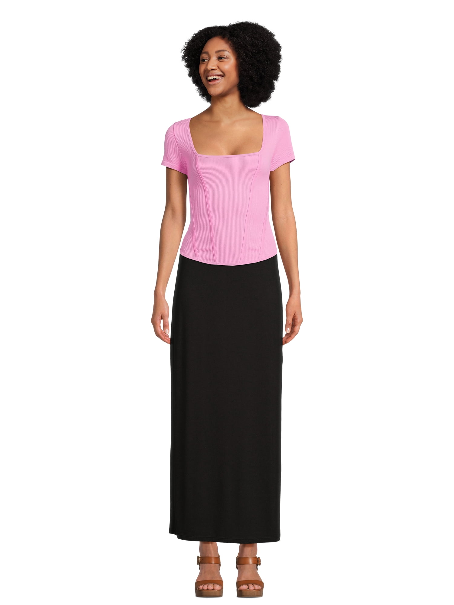 No Boundaries Juniors’ Knit Maxi Skirt, Sizes S-XXXL