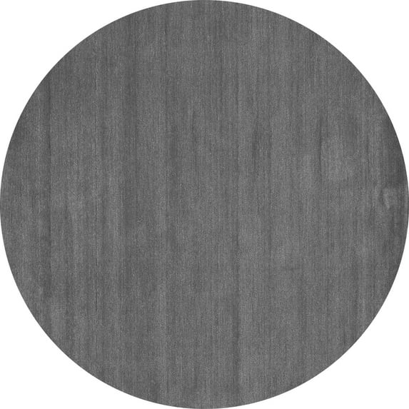 Ahgly Company Indoor Round Abstract Gray Contemporary Area Rugs, 3' Round