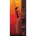 thumbnail image 2 of Wagner, Dorota 17x32 Gold Ornate Wood Framed with Double Matting Museum Art Print Titled - Dancing Black Girl I, 2 of 4