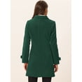 thumbnail image 4 of Allegra K Chaqueta De Invierno Con Cuello Peter Pan Para Mujer Verde Oscuro M, 4 of 6
