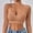 Brown, variant on Womens Wireless Bra Plus Size Seamless Wirefree Comfort No Show T-Shirt Bra with Scalloped Edges, Khaki,Size 2XL