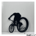 thumbnail image 3 of Craftnamesign Custom Mountain Bike Metal Sign LED Light, Bike Wall Art Decor, 3 of 4