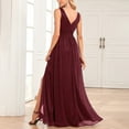 thumbnail image 4 of Cavosen Plus Size Bodycon Dress V Neck Sleeveless Maxi Evening Gowns Split Solid Ball Dress Elegant Wedding Guest Cocktail Party Dress, 4 of 4