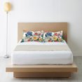 thumbnail image 6 of Yayeee Pillowcase Queen Size Set of 2 Satin Wrinkle Resistant Envelope Pillow Case, Red Japanese Floral Pattern, 6 of 8