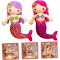 thumbnail image 3 of Muñeca de sirena de peluche, almohada, muñeca de niña, princesa, linda muñeca, regalo de cumpleaños para niños, 3 of 6