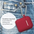 thumbnail image 5 of Haobase Airpods Protective Case, Silicone Protective Shockproof Keychain Kit-True Red, 5 of 6
