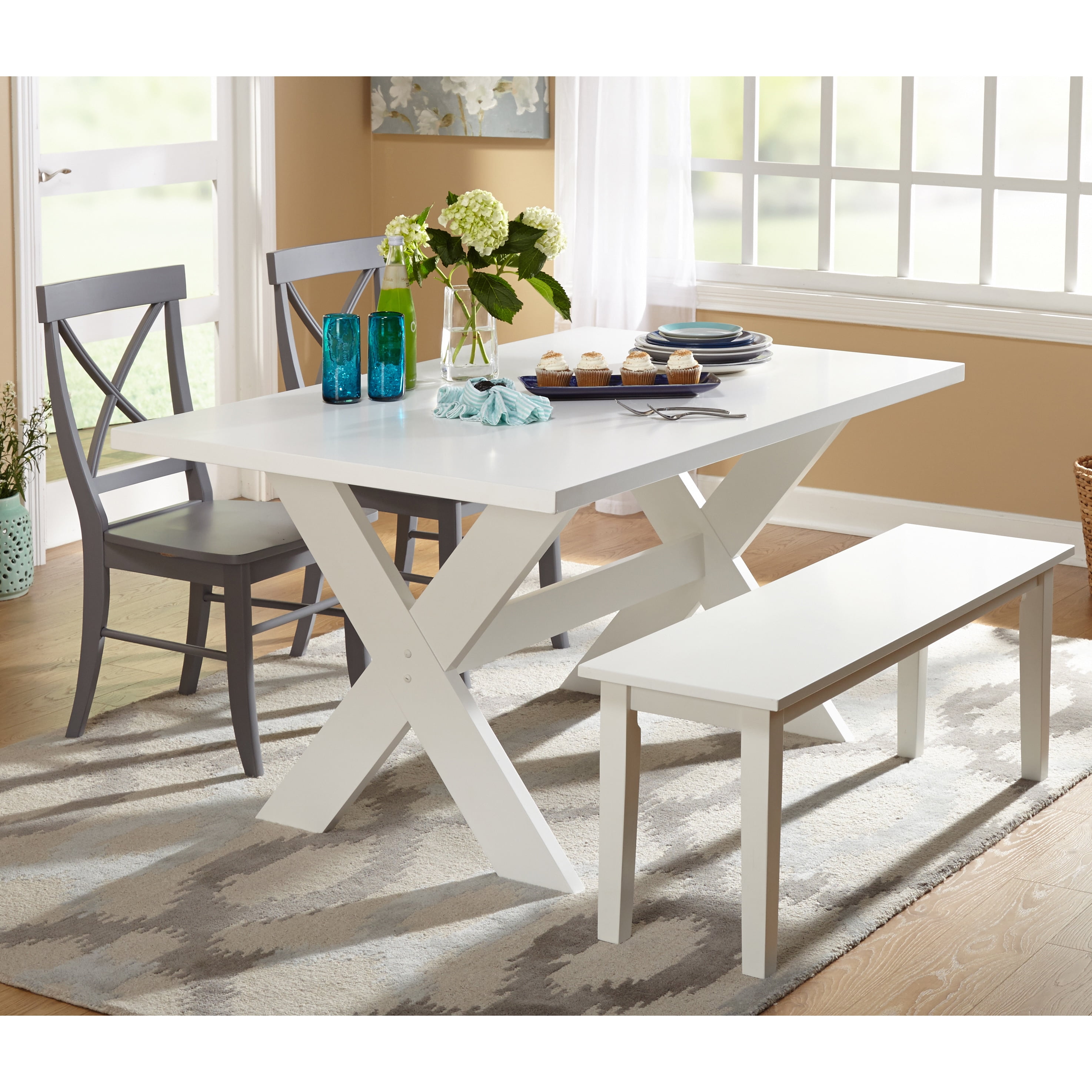 Simple Living 4piece Sumner Dining Set with Dining Bench