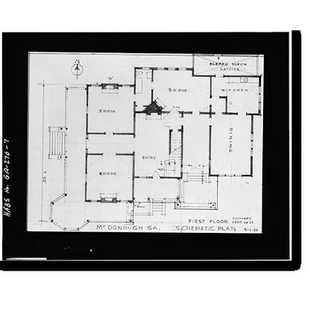 Historic Print, Lowe-Turner House, 88 Keys Ferry Street, McDonough, Henry County, GA - 7, 16" x 20"