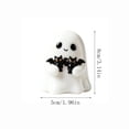 thumbnail image 3 of MInHoues 3.14 Inch Halloween Ghost Figurine with Black Bats, Cute Resin Ghost Statue for Tabletop Centerpiece, Spooky Decorative Ornament for Home Shelf Mantel, 3 of 9