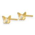 thumbnail image 2 of 14k Madi K CZ Butterfly Post Earrings in 14k Yellow Gold, 2 of 3
