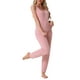 thumbnail image 4 of Conjunto de pijama de felpa esponjosa sin mangas para mujer INSPIRE CHIC, con joggers gruesos, ropa de casa y pijamas, color rosa, 4 of 5