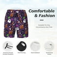thumbnail image 5 of Sigee Halloween Sweet Candy Print Mens Swim Trunks with Compression Liner Quick Dry Swim Stretch Beach Shorts with Pockets,S-3XL, 5 of 7