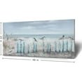 thumbnail image 3 of CDDposter Large Living Room Wall Art Hand-Painted 3D Seascape Canvas Oil Painting Ocean Beach Coastal Picture Artwork for Home Decorations Bedroom Office Décor 48x24inch, 3 of 6