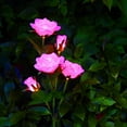 thumbnail image 2 of Douhoow 1 Piece Solar Light Solar Powered Rose Light Flower Stake Garden Yard Decoration, 2 of 10