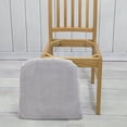 thumbnail image 6 of DONGPAI Velvet Dining Chair Seat Covers, Stretch Fitted Dining Room Upholstered Chair Seat Cushion Cover Removable Washable Furniture Protector Slipcovers with Ties, 6 of 8