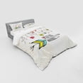 thumbnail image 3 of Ambesonne Vintage Bedding Set 3 Pcs, Fall Autumn Flowers, Twin, Red Yellow Beige, 3 of 3