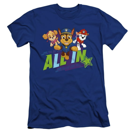 Paw Patrol All In Unisex Adult Canvas Brand T Shirt