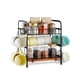 thumbnail image 1 of VEVOR Organizador de barra de cafe de 2 niveles para encimera, soporte multifuncional para tazas y estación de cafe, 12 ganchos móviles y 2 estantes para almacenamiento y exhibición de accesorios, 1 of 9