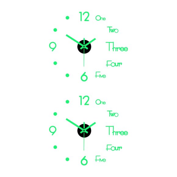 Reloj de Pared Luminoso Billuyoard 3D Moderno 40cm Tipo 1 2piezas
