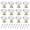 Gold, variant on Drawer Knobs Diamond Shaped Crystal Glass 30mm Cabinet Knobs Pull Handles (30mm, 25 Pack, Black)