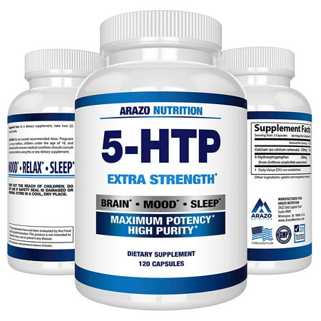 5-HTP 200 mg Supplement BRAIN, MOOD, SLEEP 120 (Best Fish Oil Capsules Brands)