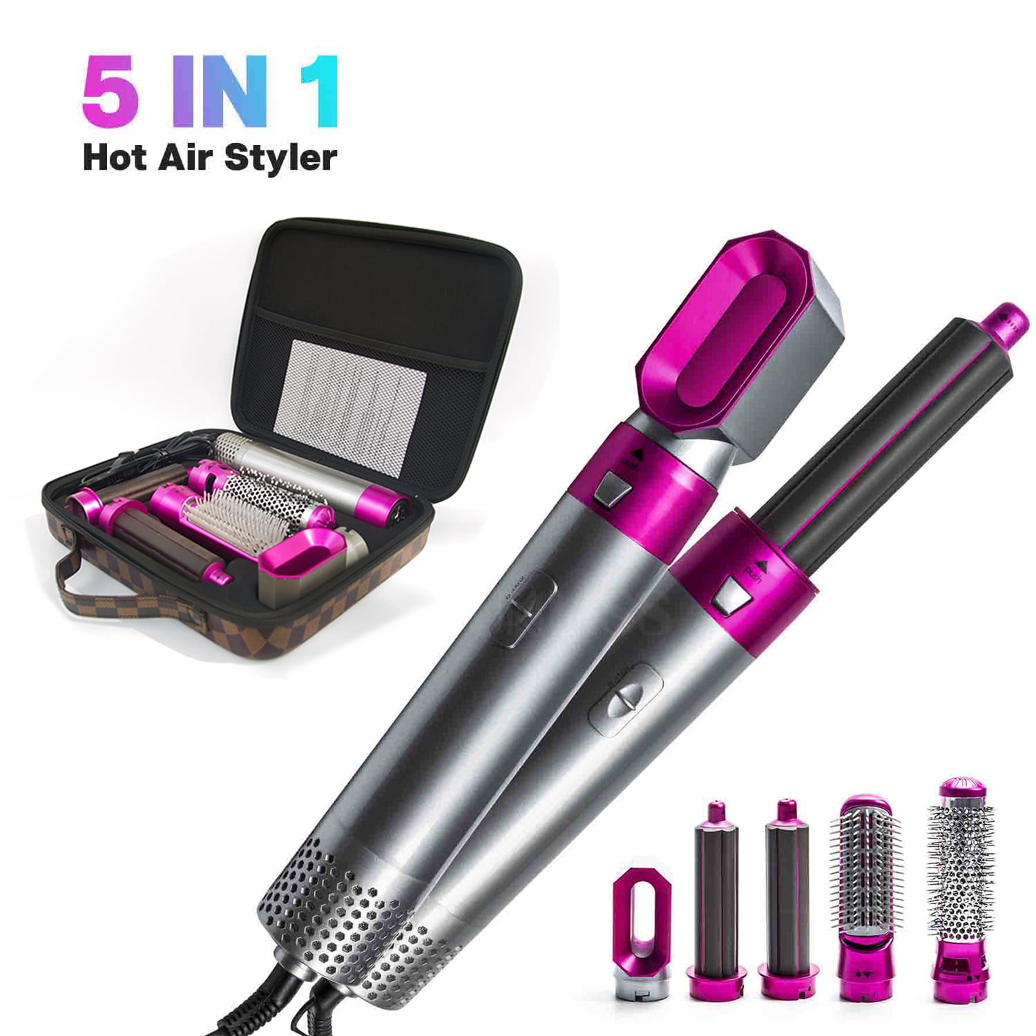 WIIKWEEK Multifunctional 5-in-1 Portable Curling Iron And Hair Dryer ...