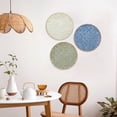thumbnail image 5 of 12" Wall Décor Pack of 3 Metal Blue White Washed Starbursts Radial Plate Wall Art Modern Accent Hanging Wall Decorations For Home Office Bedroom Or Living Room Wall Sculptures, 5 of 7