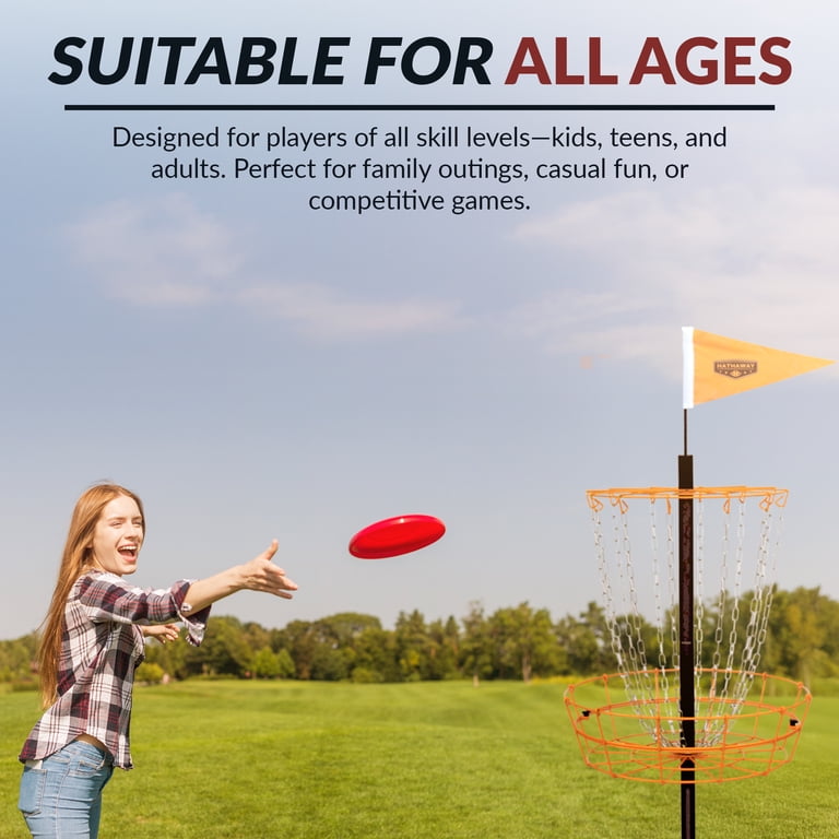 Hathaway 6-Player Disc Golf Set with Basket photo 7