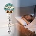 thumbnail image 4 of Non-Ticking Silent Wall Clocks Battery Operated Personalized Decor Clock for Bathroom,Office-Two Beach Chairs On The Sand Palm Trees And Mountains In The Background（16inch）, 4 of 4