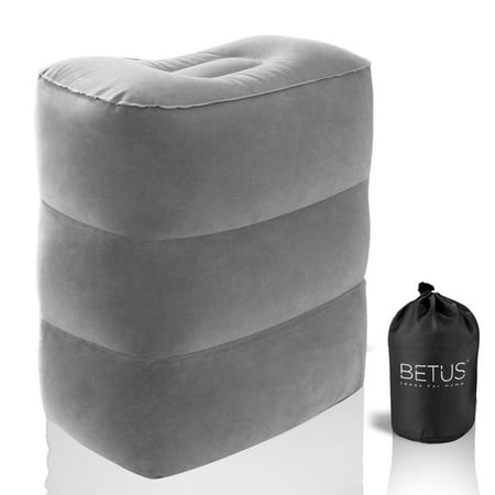 BETUS DREAMER COMFORT Inflatable Foot Rest Travel Pillow - Ultra Comfortable and Compact - Toddle & Kids Leg Rest Stool for Long Flight/Trip by Airplane or