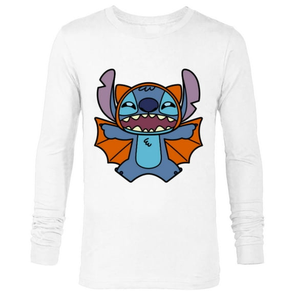 Disney Stitch Bat Halloween Costume - Long Sleeve T-Shirt for Men - Customized-White