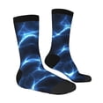 thumbnail image 4 of Yiaed Blue Lightning Print Great elasticity Crew Socks Sports socks for Men and Women, 4 of 5