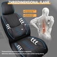 thumbnail image 6 of for Chrysler 200 2015 Car Seat Cover, Faux Leather Full Set of 5 Seats With a Headrest and Lumbar Support Suitable for All Seasons, Black and Blue Edges Car Seat Covers, Only 4 DOOR SEDAN, 6 of 7