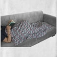 thumbnail image 6 of Grey Chevron Soft Flannel Fleece Throw Blanket, Pastel Sharp Shapes Abstract Herringbone Inspired Geometric, Cozy Plush for Indoor and Outdoor Use, 70" x 90", Azure Blue Baby Pink, by Ambesonne, 6 of 6