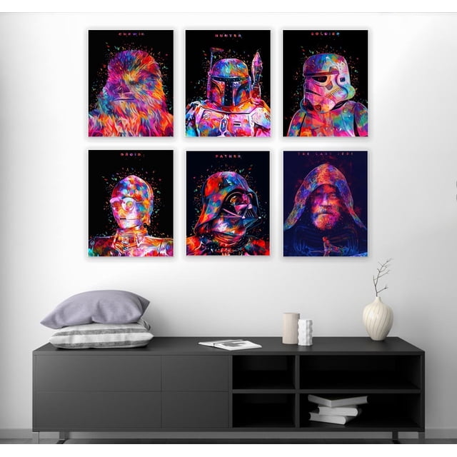 Set 6 Cuadros Star Wars En Lienzo Canvas 40x50