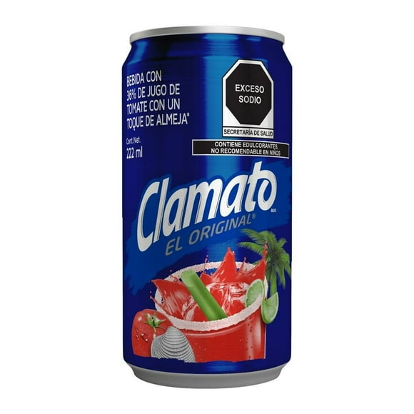 Bebida Clamato El Original con jugo de tomate y almeja 222 ml