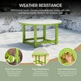 thumbnail image 6 of WestinTrends Malibu Low Outdoor HDPE Round Patio Coffee Table, Lime, 6 of 15