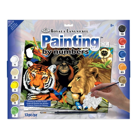 Royal & Langnickel Painting by numbers™ 13pc Safari Scene Painting Project