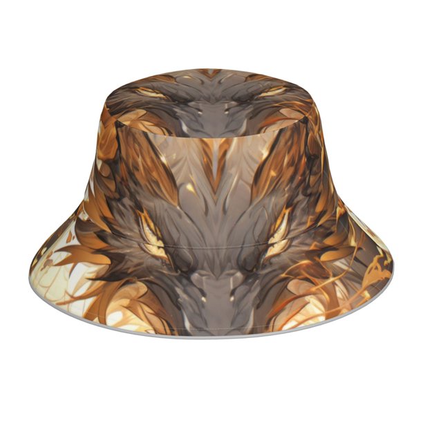 Balery Golden Horned White Dragon Sombreros para el sol para hombre y mujer, sombrero de pescador con UPF 50+