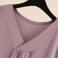 thumbnail image 4 of Fewfanhot Women's Short Sleeve V-Neck Modal Nightgown Lightweight Solid Color Sleep Dress Soft and Breathable Loungewear, 4 of 6