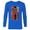 Navy, variant on Black Panther: Wakanda Forever Riri Ironheart Mark 1 - Long Sleeve T-Shirt for Men - Customized-Athletic Heather