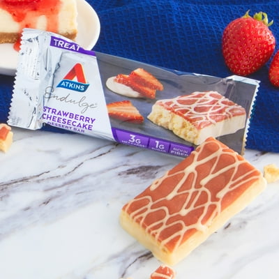 Buy Atkins Endulge Treat Strawberry Cheesecake Dessert Bar Keto Friendly 5 Count Online In Japan