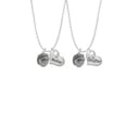 thumbnail image 2 of Delight Jewelry Silvertone Snake Wrapped Around Spinner Mother & Daughter Heart Necklaces (Set of 2), 19"+2", 2 of 4