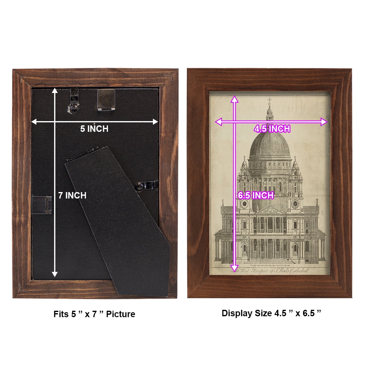 St. Paul's Cathedral -Framed Print w/glass-Chestnut