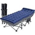 thumbnail image 3 of Slsy Folding Camping Cot with Thicker Mattress for Adults, 75"L x 28"W Sleeping Cot Bed, Folding Cots, Foldaway Guest Bed with Carry Bag, 3 of 11