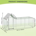 thumbnail image 5 of Bingirl Large Metal Chicken Coop and Run with Waterproof and Anti-UV Cover: Walk-In Chicken Pen for 6/10 Chickens, Suitable for Rabbits and Ducks Outdoor Use, 5 of 5