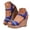 Blue, variant on Women Platform Wedge Sandals Cork Slingback Espadrilles Heels Shoes Rhinestone Summer Dress Sandal with Ankle Strap Black Size 9